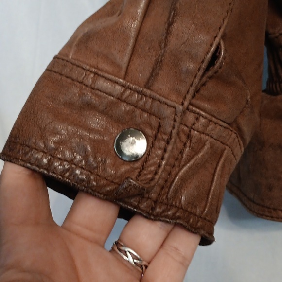 Wilsons Adventure Bound Womens Brown Leather Jacket Size S - Picture 13 of 13